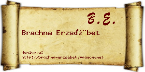 Brachna Erzsébet névjegykártya