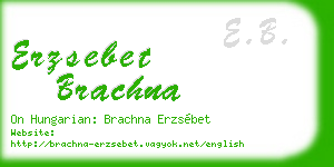 erzsebet brachna business card
